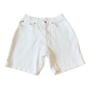 Lauren Jeans Co Ralph Lauren Women's White High Rise Jean Shorts Size 6 Petite